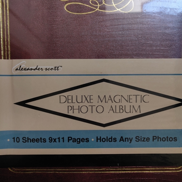 New Alexander Scott Vintage 1998 Deluxe Magnetic Photo Album Faux Leather - Picture 3 of 5